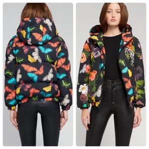 ALICE + OLIVIA Durham Reversible Butterfly Puffer size XXS NWT.